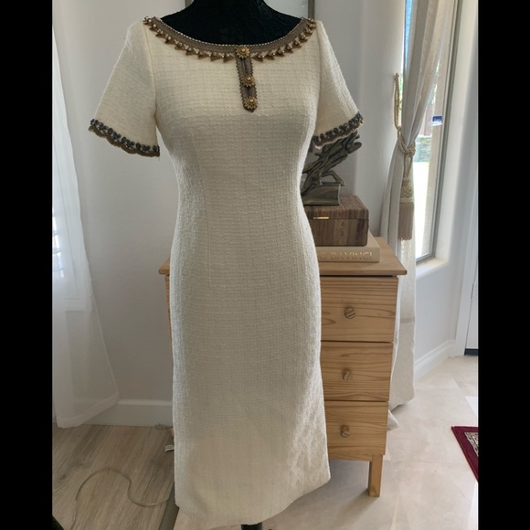 GUCCI Boucle Knit Dress Size 40 - Picture 2 of 16
